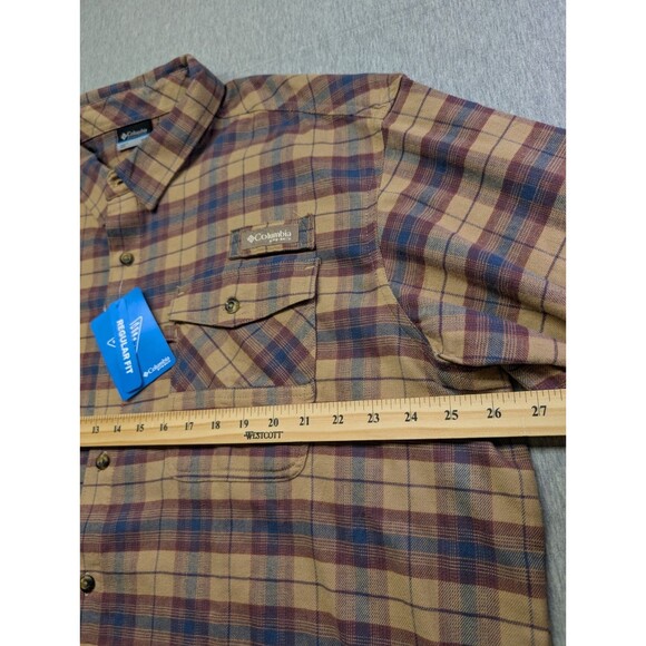 NEW Columbia Men's PHG Roughtail Stretch Flannel Long Sleeve Shirt Size XXL $65 - Picture 8 of 11